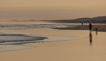25531011 - sunset on stockton beach  port stephens  anna bay  australia